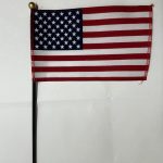 u.s. 4” x 6” stick flag w/ black staff & gold ball