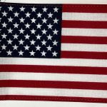u.s. 4” x 6” stick flag w/ black staff & gold ball