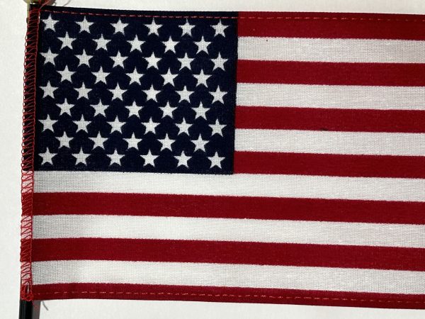 u.s. 4” x 6” stick flag w/ black staff & gold ball
