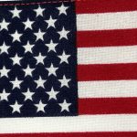 u.s. 4” x 6” stick flag w/ black staff & gold ball