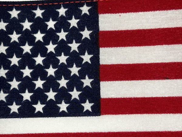 u.s. 4” x 6” stick flag w/ black staff & gold ball