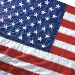 u.s. 2.5'x4' nyl glo flag with grommets