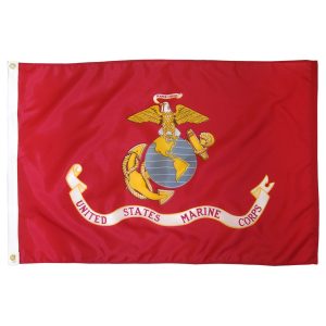 u.s. marine corps 2'x3' nyl glo outdoor flag with grommets