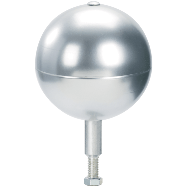 flagpole 5" ball topper satin finish aluminum