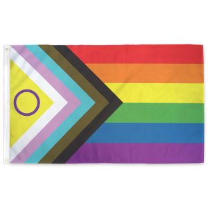 pride 3' x 5' intersex progress polyester flag w/ grommets