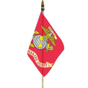 u.s. marine corps 4”x6” stick flag