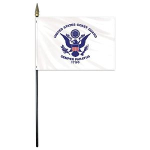 u.s. coast guard 12”x18” stick flag