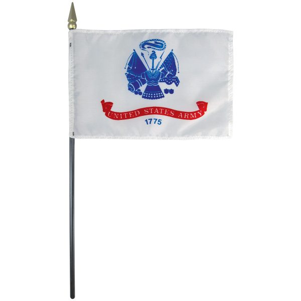 u.s. army 4" x 6" e gloss stick flag