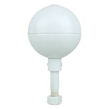 flagpole 5" ball topper white aluminum