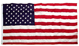 u.s. 3'x5' endura nylon flag w/ grommets on all 4 sides