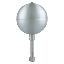 flagpole 6” ball topper clear finish aluminum