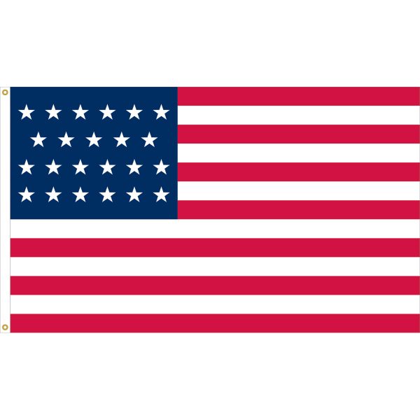 u.s. 23 star flag with grommets