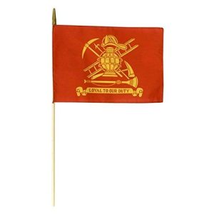 fireman's 12”x18” stick flag