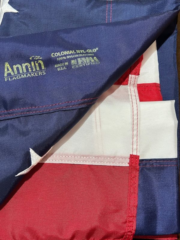 u.s. 4’x6’ colonial nyl glo indoor flag with pole sleeve