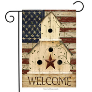 americana welcome garden flag (open package)