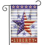 liberty star garden flag (open package)