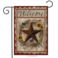 autumn welcome barnstar garden flag (open package)
