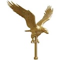 15” aluminum gold flying eagle ornament