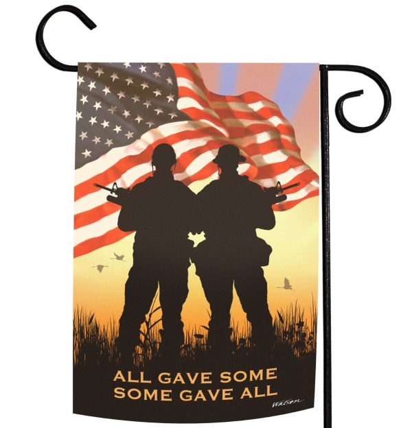 some gave all patriotic garden flag