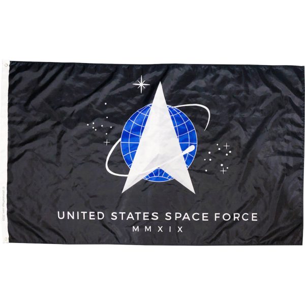 u.s. space force 12"x18" nyl glo flag w/ grommets