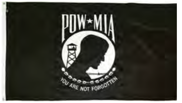 pow/mia 3'x5' d/f nylon outdoor grommet flag