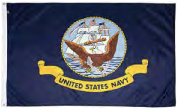 u.s. navy 2'x3' nylon outdoor grommet flag