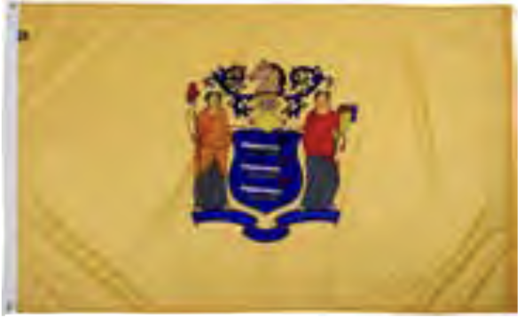 new jersey 3'x5' nylon outdoor grommet flag