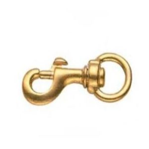 swivel eye bolt snap 3 1/4" polished solid brass