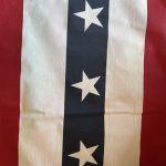 bunting cotton red, white & blue with stars