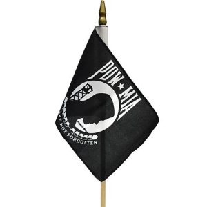 pow mia 4"x6" stick flag