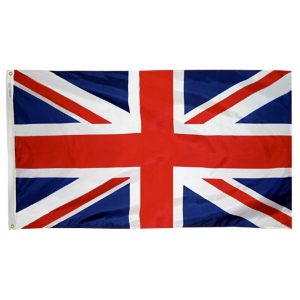united kingdom 2'x3' nyl glo flag with grommets united kingdom 2'x3' nyl glo flag with grommets