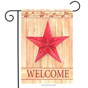 barn star welcome garden flag (open package)