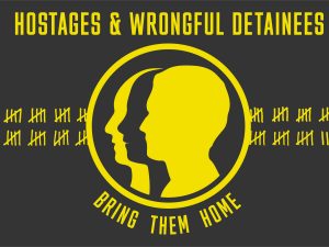 hostage & wrongful detainee 3'x5' nyl glo flag with grommets