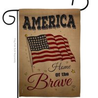 america home of the brave garden flag