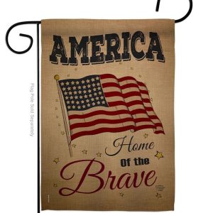 america home of the brave garden flag