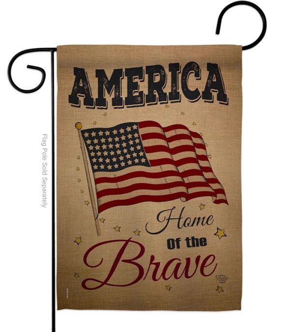 america home of the brave garden flag