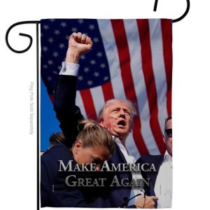 trump make america great again garden flag