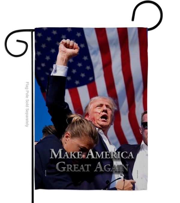 trump make america great again garden flag