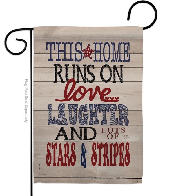 this home star and stripes garden flag