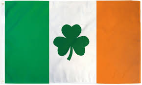 ireland 3'x5' nylon sewn flag with shamrock