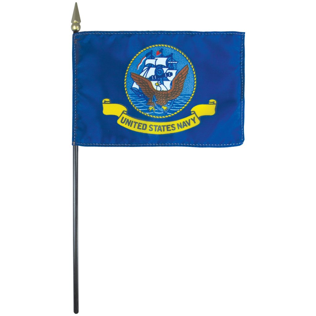 u.s navy stick flag 4"x 6"