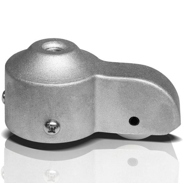 silver aluminum truck