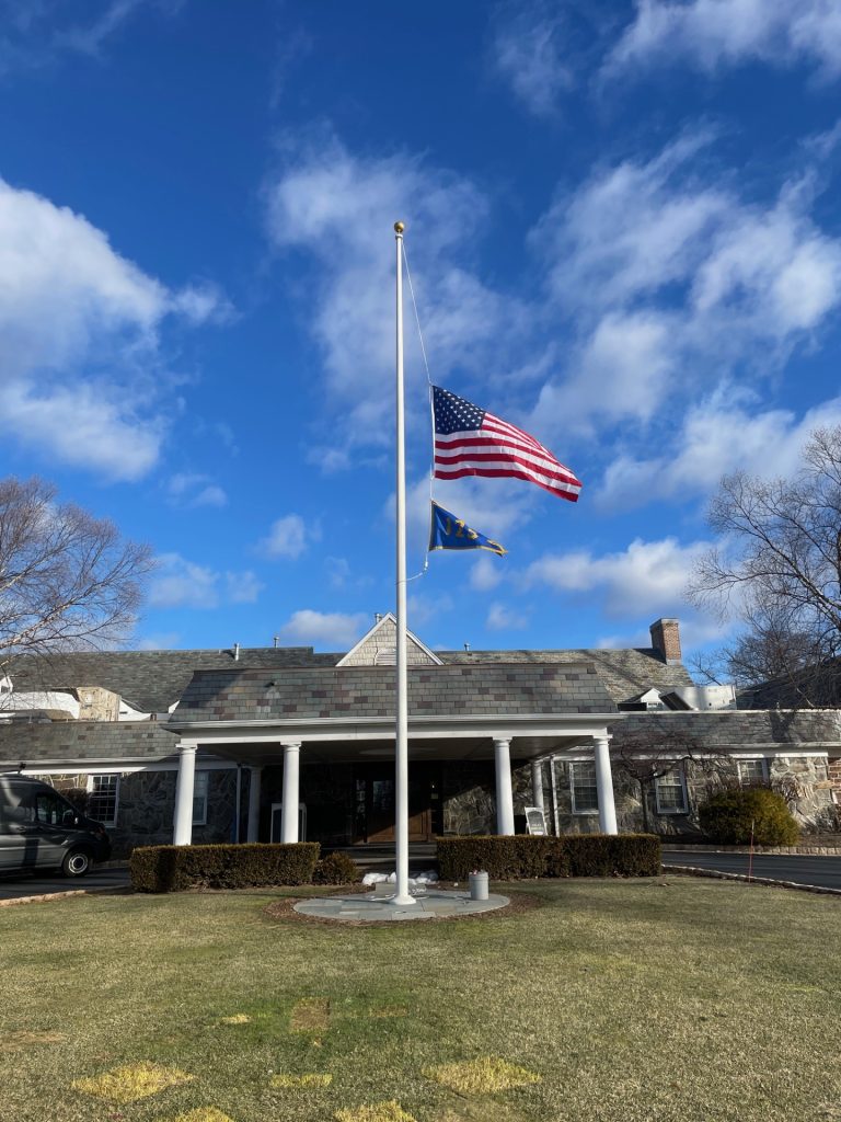 flagpole install, 40', hackensack golf club 2