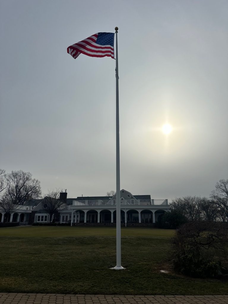 flagpole install, 40', hackensack golf club