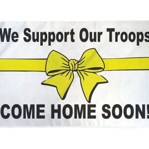yellow ribbon support our troops flag