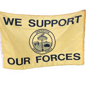 desert shield "we support our forces" flag