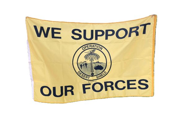 desert shield "we support our forces" flag