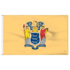 nj state 5'x8' outdoor nyl glo grommet flag