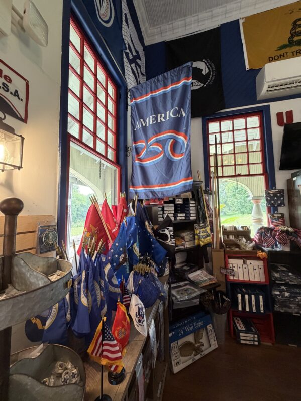 Local Flag Store Interior in Oradell NJ | America The Beautiful Flags & Flagpoles Interior of America The Beautiful Flags & Flagpoles, a local flag store in Oradell NJ featuring American flags, military flags, sports flags, and accessories
