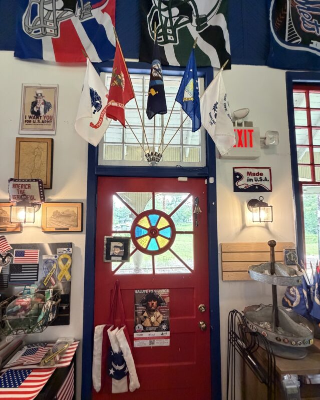 Oradell NJ American Flag Store Interior | America The Beautiful Flags & Flagpoles Interior view of America The Beautiful Flags & Flagpoles, an American flag store in Oradell NJ, showing the inside of the store and entrance area